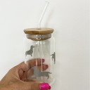 Dachshund drinking glass